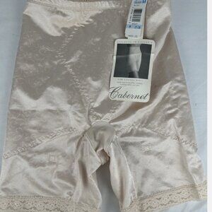 NWT Vintage Cabernet Firm Control Panties Shorts Sz M Satin Lace Tummy Shaper